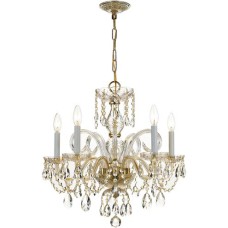 Crystorama Traditional Crystal Chandelier 1005-PB-CL-MWP