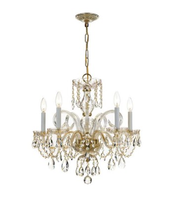 Crystorama Traditional Crystal Chandelier 1005-PB-CL-MWP