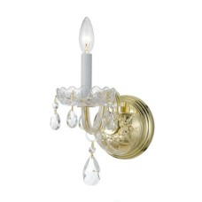 Crystorama Traditional Crystal Sconce 1031-PB-CL-MWP