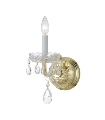 Crystorama Traditional Crystal Sconce 1031-PB-CL-MWP