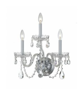 Crystorama Traditional Crystal Sconce 1033-CH-CL-MWP