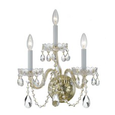 Crystorama Traditional Crystal Sconce 1033-PB-CL-MWP