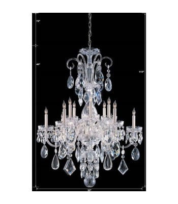 Crystorama Traditional Crystal Chandelier 1045-CH-CL-MWP