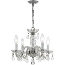 Crystorama Traditional Crystal Mini Chandelier 1064-CH-CL-MWP