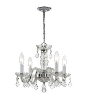 Crystorama Traditional Crystal Mini Chandelier 1064-CH-CL-MWP