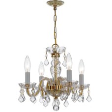 Crystorama Traditional Crystal Mini Chandelier 1064-PB-CL-MWP