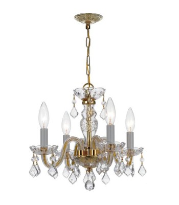 Crystorama Traditional Crystal Mini Chandelier 1064-PB-CL-MWP