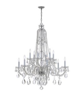 Crystorama Traditional Crystal Chandelier 1112-CH-CL-SAQ