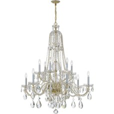 Crystorama Traditional Crystal Chandelier 1112-PB-CL-MWP