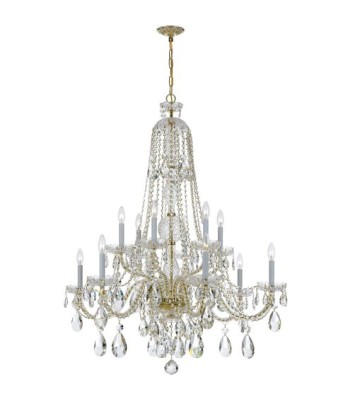 Crystorama Traditional Crystal Chandelier 1112-PB-CL-MWP