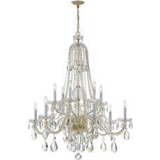 Crystorama Traditional Crystal Chandelier 1114-PB-CL-MWP