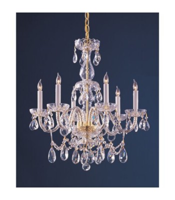 Crystorama Traditional Crystal Chandelier 1126-PB-CL-MWP