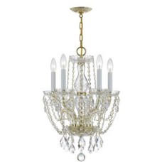 Crystorama Traditional Crystal Mini Chandelier 1129-PB-CL-S