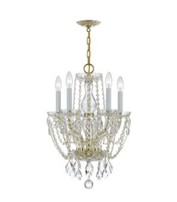 Crystorama Traditional Crystal Mini Chandelier 1129-PB-CL-S