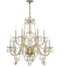 Crystorama Traditional Crystal Chandelier 1135-PB-CL-MWP