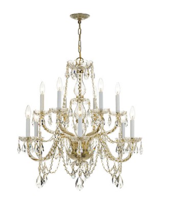 Crystorama Traditional Crystal Chandelier 1135-PB-CL-MWP