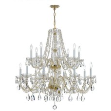 Crystorama Traditional Crystal Chandelier 1139-PB-CL-MWP