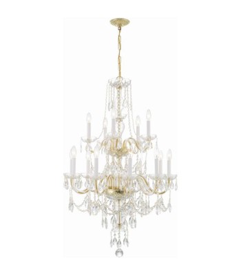 Crystorama Traditional Crystal Chandelier 1155-PB-CL-MWP