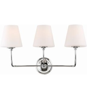 Crystorama Sylvan Bathroom Vanity Light 2443-OP-CH