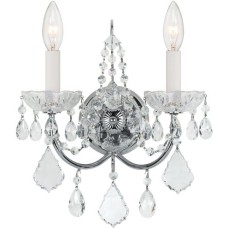 Crystorama Imperial Sconce 3222-CH-CL-MWP