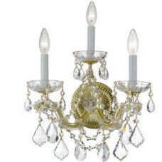 Crystorama Maria Theresa Sconce 4403-GD-CL-MWP