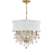 Crystorama Brentwood Chandelier 4415-GD-SMW-CLM