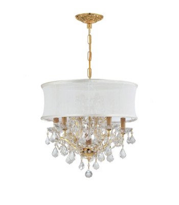 Crystorama Brentwood Chandelier 4415-GD-SMW-CLM