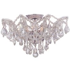 Crystorama Maria Theresa Semi Flush 4437-CH-CL-MWP