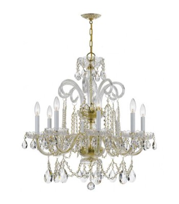 Crystorama Traditional Crystal Chandelier 5008-PB-CL-MWP
