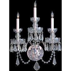 Crystorama Traditional Crystal Sconce 5023-CH-CL-MWP