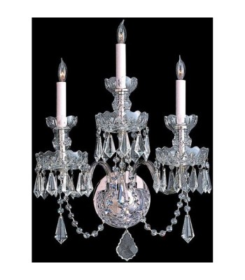 Crystorama Traditional Crystal Sconce 5023-CH-CL-MWP