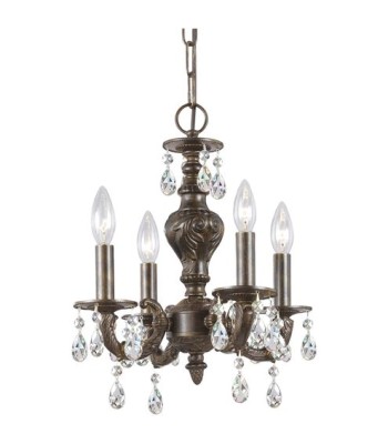 Crystorama Paris Market Mini Chandelier 5024-VB-CL-SAQ