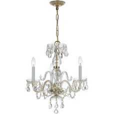 Crystorama Traditional Crystal Mini Chandelier 5044-PB-CL-MWP