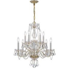 Crystorama Traditional Crystal Chandelier 5080-PB-CL-MWP