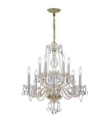 Crystorama Traditional Crystal Chandelier 5080-PB-CL-MWP