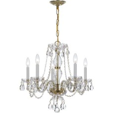 Crystorama Traditional Crystal Chandelier 5085-PB-CL-MWP