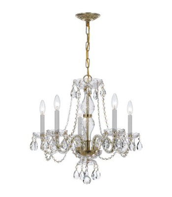 Crystorama Traditional Crystal Chandelier 5085-PB-CL-MWP