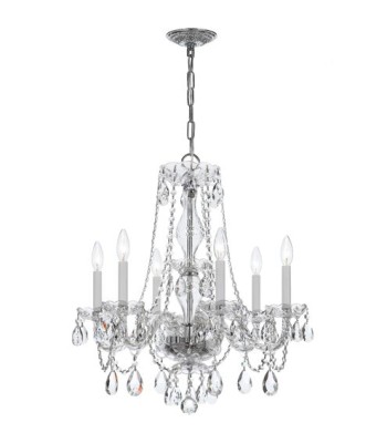 Crystorama Traditional Crystal Chandelier 5086-CH-CL-MWP