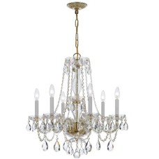 Crystorama Traditional Crystal Chandelier 5086-PB-CL-MWP