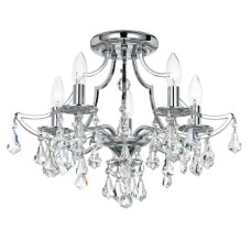 Crystorama Cedar Semi Flush 5930-CH-CL-MWP
