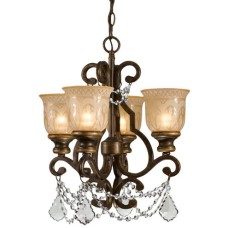 Crystorama Norwalk Mini Chandelier 7504-BU-CL-SAQ