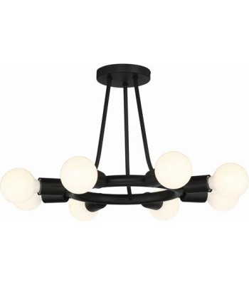 Crystorama Dakota Semi Flush 9043-BK