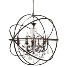 Crystorama Solaris Chandelier 9219-EB-CL-MWP