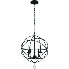 Crystorama Solaris Mini Chandelier 9224-BK