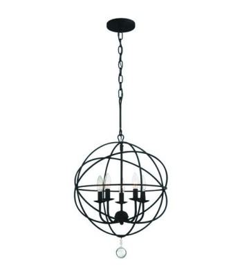Crystorama Solaris Mini Chandelier 9224-BK