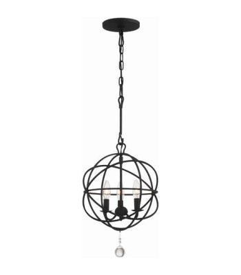 Crystorama Solaris Mini Chandelier 9225-BK