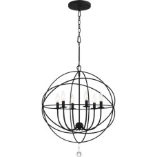 Crystorama Solaris Chandelier 9228-BK