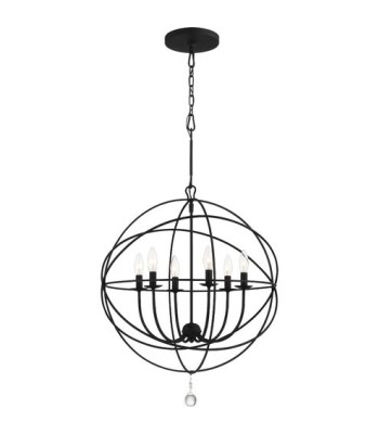 Crystorama Solaris Chandelier 9228-BK
