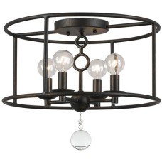 Crystorama Cameron Semi Flush 9267-EB