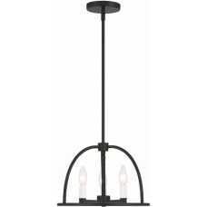 Crystorama Abbott Mini Chandelier ABB-3003-BK